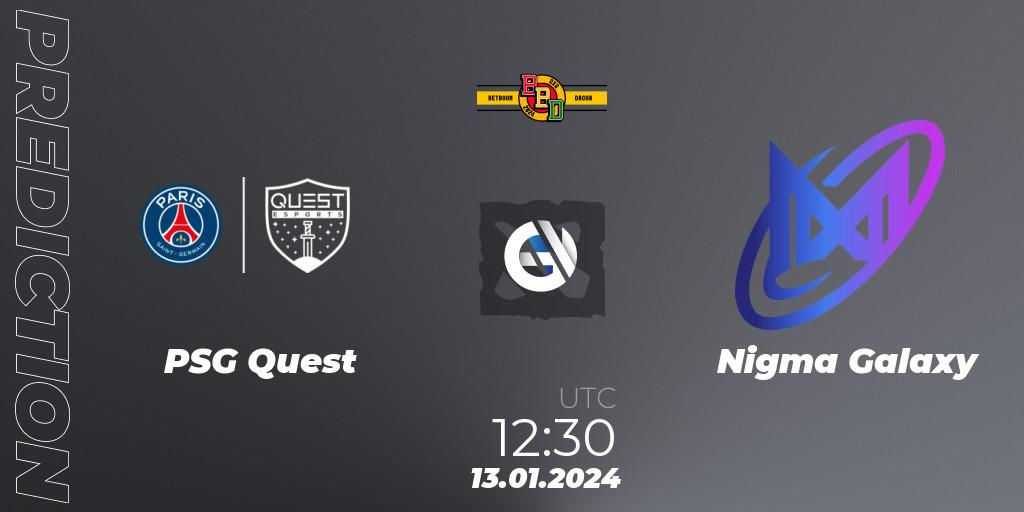 Prognoza PSG Quest - Nigma Galaxy. 13.01.24, Dota 2, BetBoom Dacha Dubai 2024: MENA Closed Qualifier