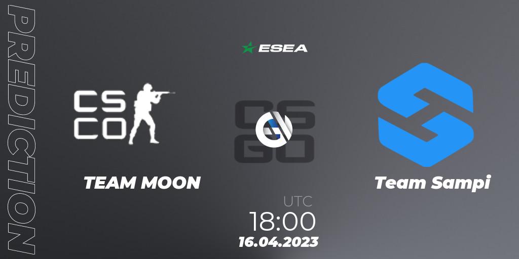 Prognoza TEAM MOON - Team Sampi. 26.04.2023 at 16:00, Counter-Strike (CS2), ESEA Season 45: Advanced Division - Europe