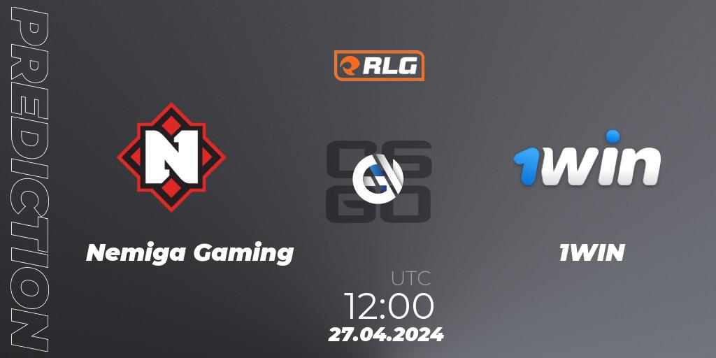 Prognoza Nemiga Gaming - 1WIN. 27.04.24, CS2 (CS:GO), RES European Series #3