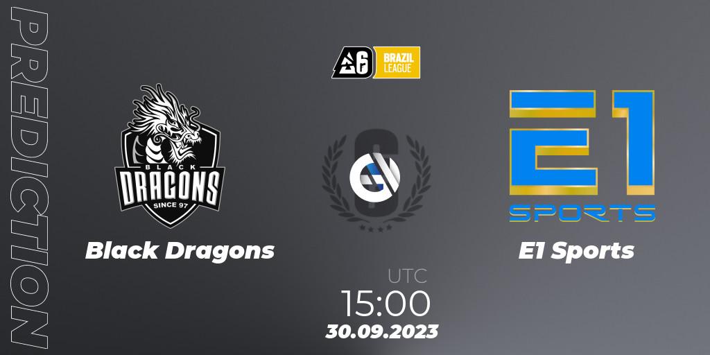 Prognoza Black Dragons - E1 Sports. 30.09.23, Rainbow Six, Brazil League 2023 - Stage 2