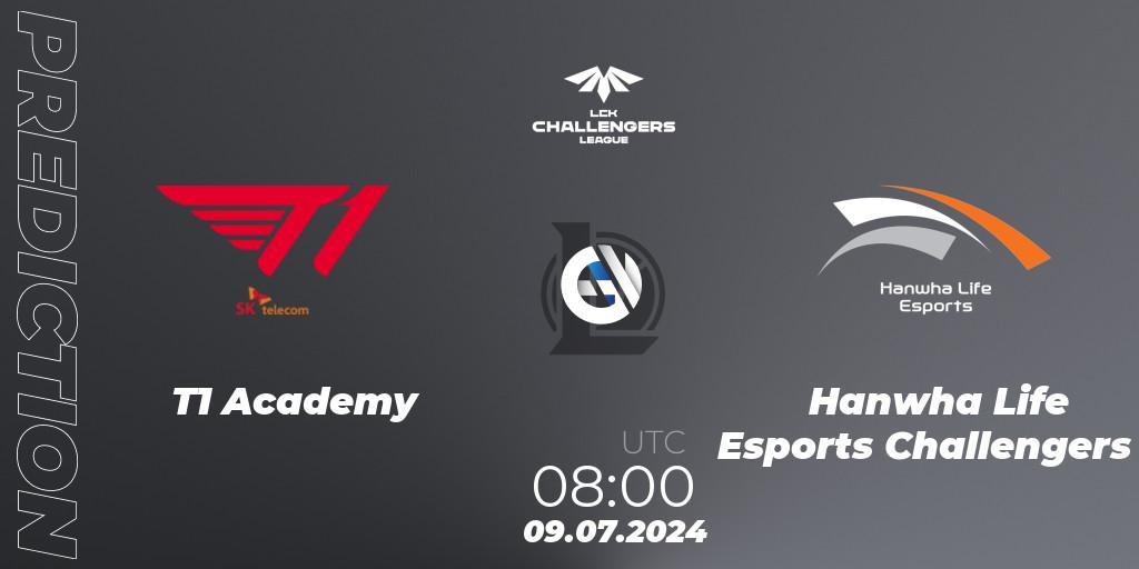 Prognoza T1 Academy - Hanwha Life Esports Challengers. 09.07.2024 at 08:00, LoL, LCK Challengers League 2024 Summer - Group Stage