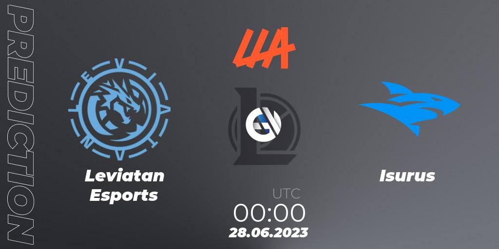 Prognoza Leviatan Esports - Isurus. 28.06.2023 at 00:00, LoL, LLA Closing 2023 - Group Stage