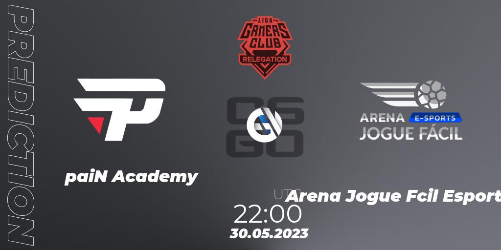 Prognoza paiN Academy - Arena Jogue Fácil Esports. 30.05.2023 at 22:00, Counter-Strike (CS2), Gamers Club Liga Série A: May 2023