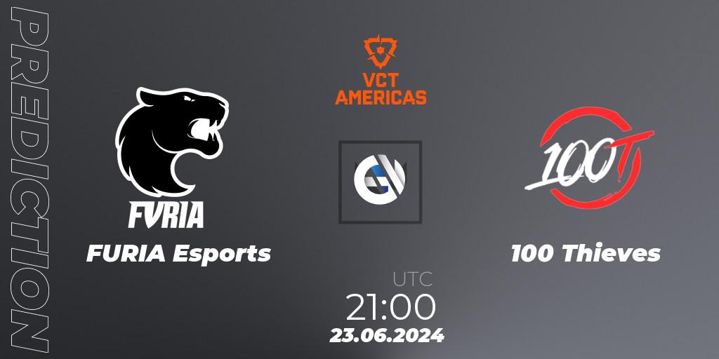 Prognoza FURIA Esports - 100 Thieves. 23.06.2024 at 21:00, VALORANT, VALORANT Champions Tour 2024: Americas League - Stage 2 - Group Stage