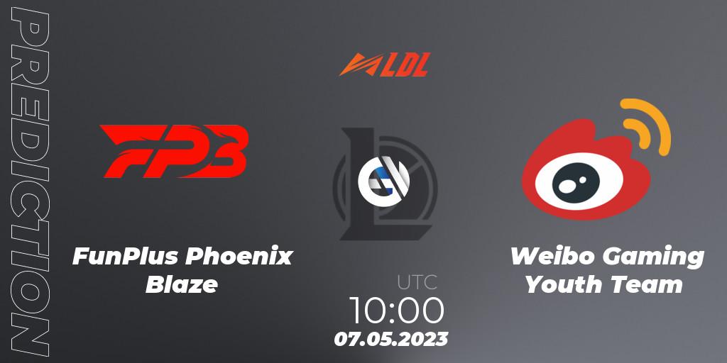 Prognoza FunPlus Phoenix Blaze - Weibo Gaming Youth Team. 07.05.2023 at 12:00, LoL, LDL 2023 - Regular Season - Stage 2