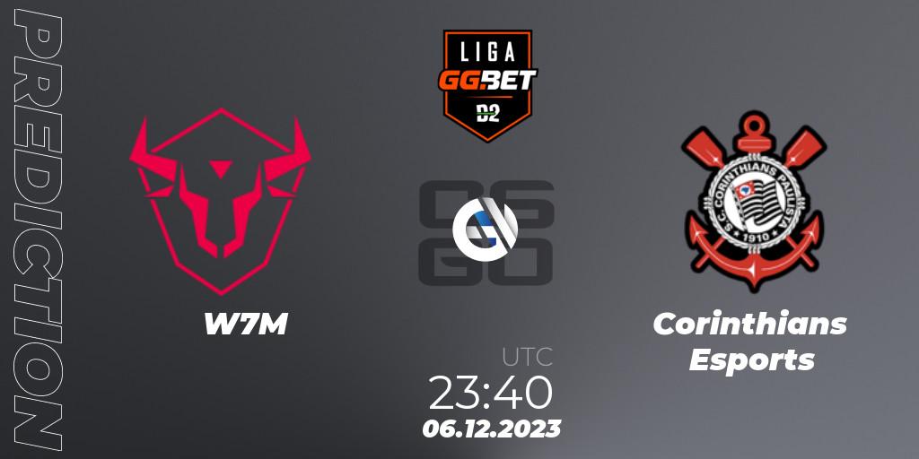 Prognoza W7M - Corinthians Esports. 07.12.2023 at 00:00, Counter-Strike (CS2), Dust2 Brasil Liga Season 2