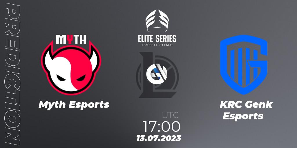 Prognoza Myth Esports - KRC Genk Esports. 13.07.2023 at 17:00, LoL, Elite Series Summer 2023