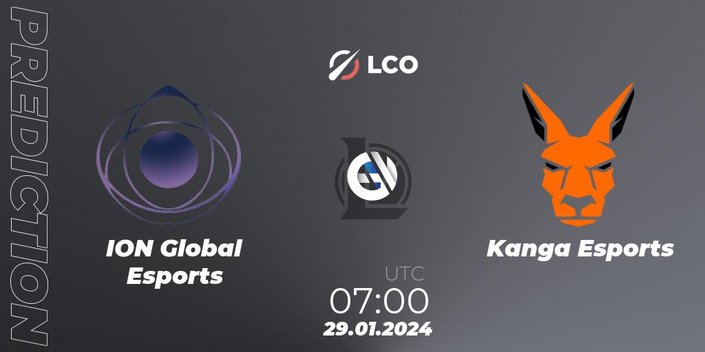 Prognoza ION Global Esports - Kanga Esports. 29.01.2024 at 07:00, LoL, LCO Split 1 2024 - Group Stage
