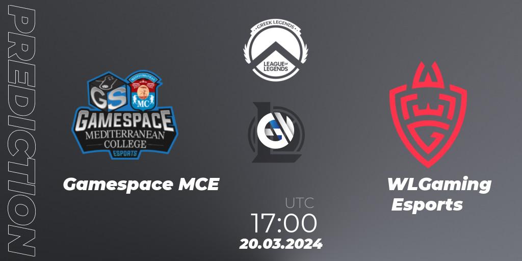 Prognoza Gamespace MCE - WLGaming Esports. 20.03.2024 at 17:00, LoL, GLL Spring 2024