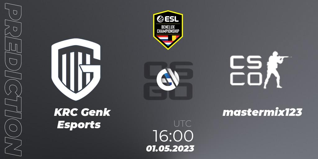 Prognoza KRC Genk Esports - mastermix123. 01.05.2023 at 16:00, Counter-Strike (CS2), ESL Benelux Championship Spring 2023