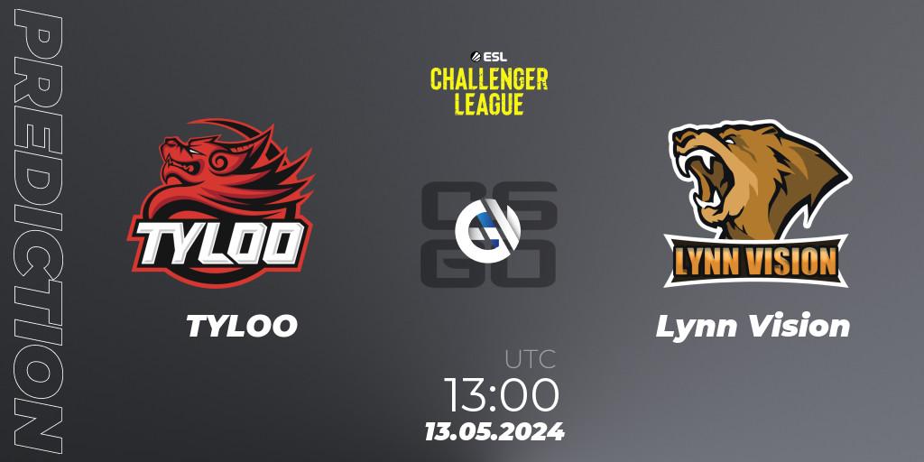 Prognoza TYLOO - Lynn Vision. 13.05.2024 at 13:00, Counter-Strike (CS2), ESL Challenger League Season 47: Asia