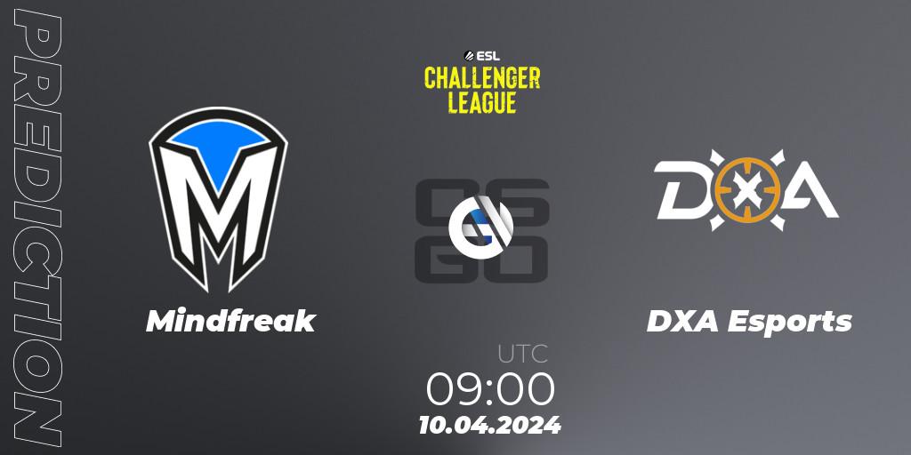 Prognoza Mindfreak - DXA Esports. 10.04.2024 at 09:00, Counter-Strike (CS2), ESL Challenger League Season 47: Oceania