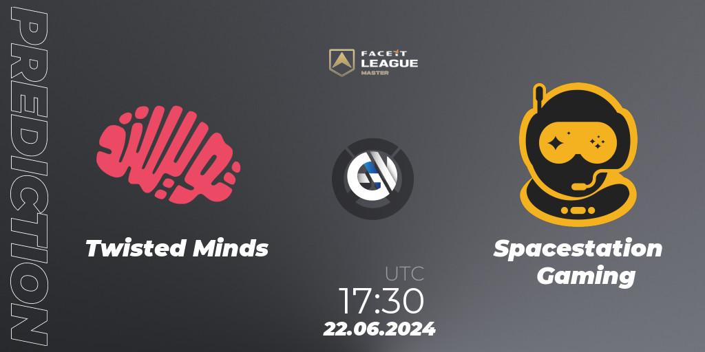 Prognoza Twisted Minds - Spacestation Gaming. 22.06.2024 at 17:30, Overwatch, FACEIT League Season 1 - EMEA Master Road to EWC