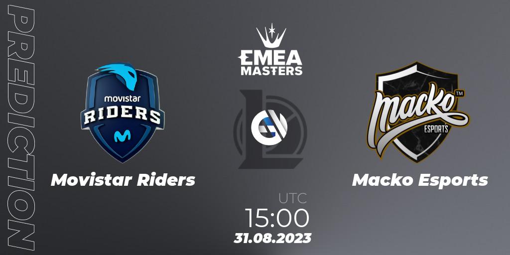 Prognoza Movistar Riders - Macko Esports. 31.08.23, LoL, EMEA Masters Summer 2023