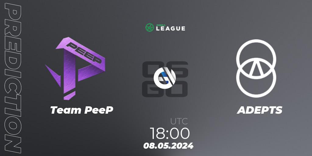 Prognoza Team PeeP - ADEPTS. 08.05.2024 at 18:00, Counter-Strike (CS2), ESEA Season 49: Advanced Division - Europe