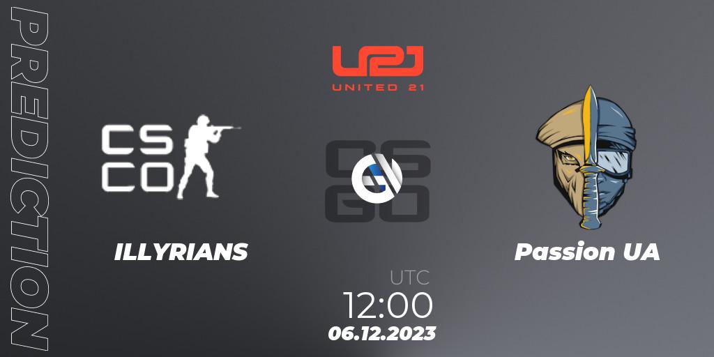 Prognoza ILLYRIANS - Passion UA. 06.12.2023 at 12:30, Counter-Strike (CS2), United21 Season 9