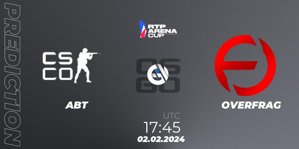 Prognoza ABT - OVERFRAG. 02.02.2024 at 17:20, Counter-Strike (CS2), RTP Arena Cup 2024