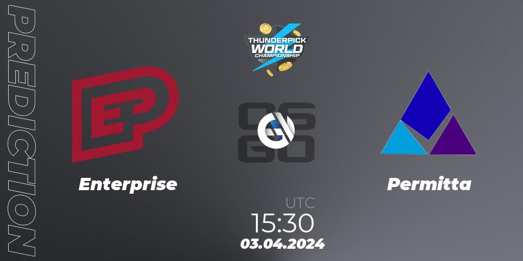 Prognoza Enterprise - Permitta. 03.04.24, CS2 (CS:GO), Thunderpick World Championship 2024: European Series #1