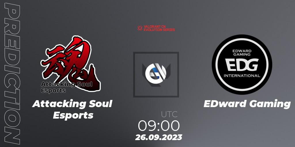 Prognoza Attacking Soul Esports - EDward Gaming. 26.09.2023 at 09:00, VALORANT, VALORANT China Evolution Series Act 1: Variation