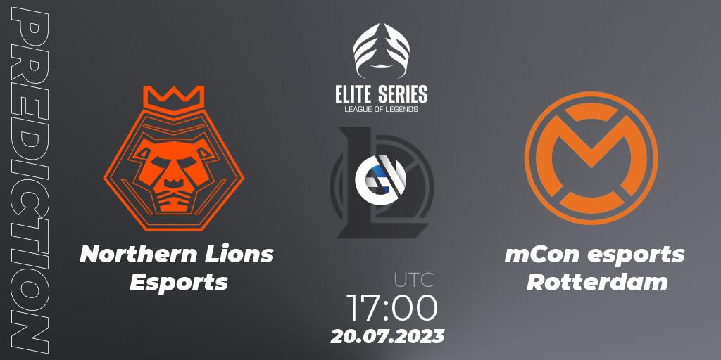 Prognoza Northern Lions Esports - mCon esports Rotterdam. 20.07.2023 at 17:00, LoL, Elite Series Summer 2023