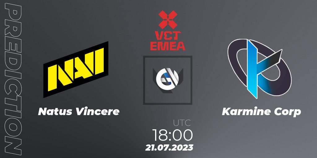 Prognoza Natus Vincere - Karmine Corp. 21.07.2023 at 17:35, VALORANT, VALORANT Champions Tour 2023: EMEA Last Chance Qualifier