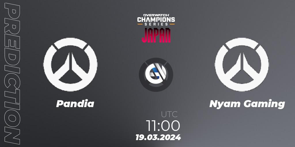 Prognoza Pandia - Nyam Gaming. 19.03.2024 at 12:00, Overwatch, Overwatch Champions Series 2024 - Stage 1 Japan