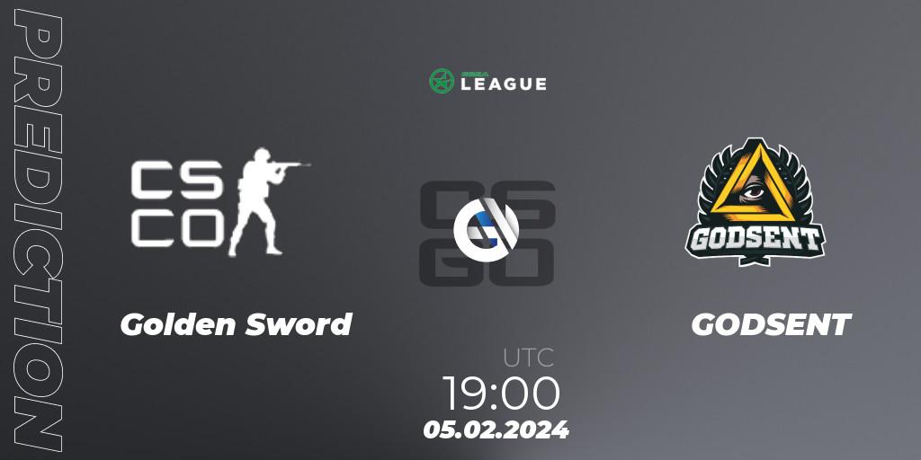 Prognoza Golden Sword - GODSENT. 05.02.2024 at 19:00, Counter-Strike (CS2), ESEA Season 48: Advanced Division - Europe