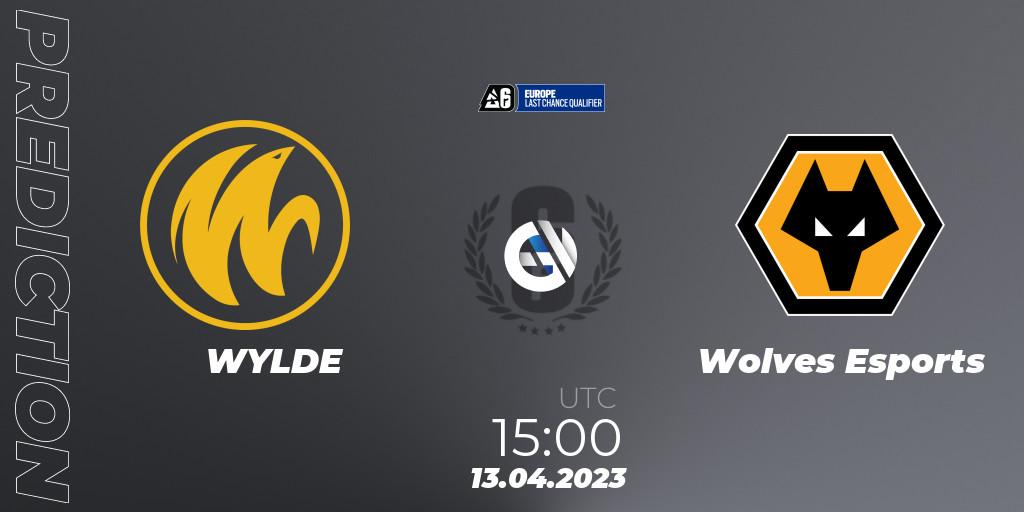 Prognoza WYLDE - Wolves Esports. 13.04.23, Rainbow Six, Europe League 2023 - Stage 1 - Last Chance Qualifiers