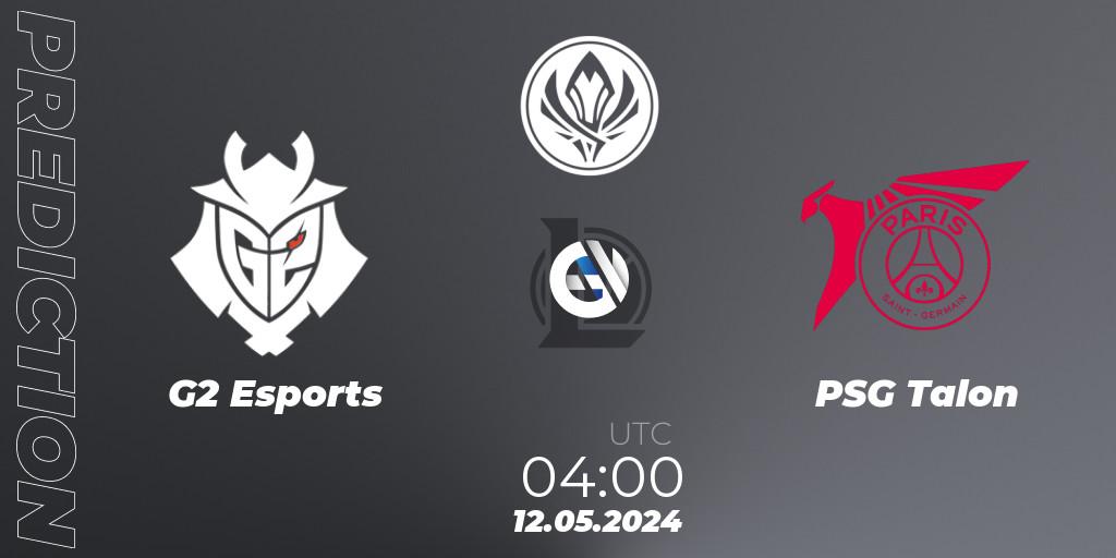 Prognoza G2 Esports - PSG Talon. 12.05.24, LoL, Mid Season Invitational 2024 - Bracket Stage