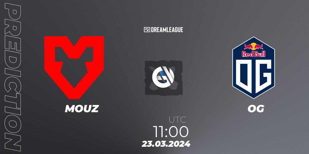 Prognoza MOUZ - OG. 23.03.24, Dota 2, DreamLeague Season 23: Western Europe Closed Qualifier