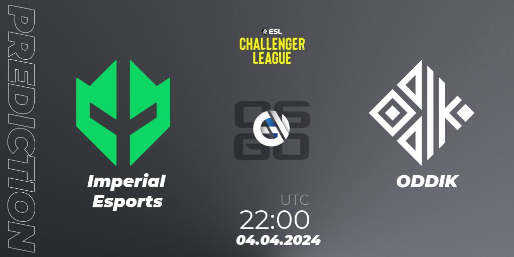 Prognoza Imperial Esports - ODDIK. 04.04.2024 at 22:00, Counter-Strike (CS2), ESL Challenger League Season 47: South America