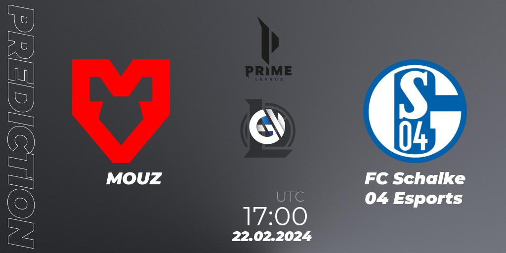 Prognoza MOUZ - FC Schalke 04 Esports. 24.01.24, LoL, Prime League Spring 2024 - Group Stage