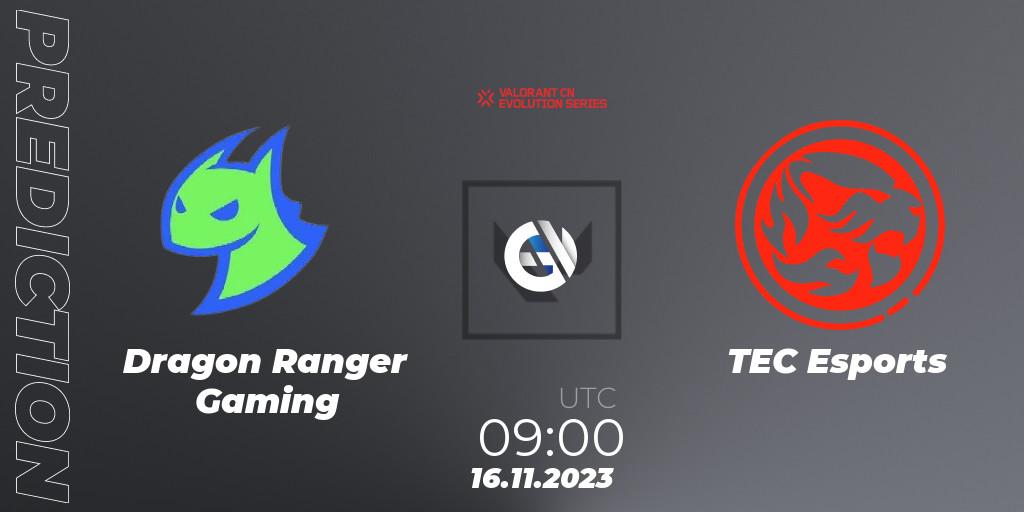Prognoza Dragon Ranger Gaming - TEC Esports. 16.11.23, VALORANT, VALORANT China Evolution Series Act 3: Heritability