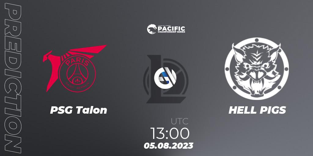 Prognoza PSG Talon - HELL PIGS. 06.08.2023 at 13:00, LoL, PACIFIC Championship series Group Stage