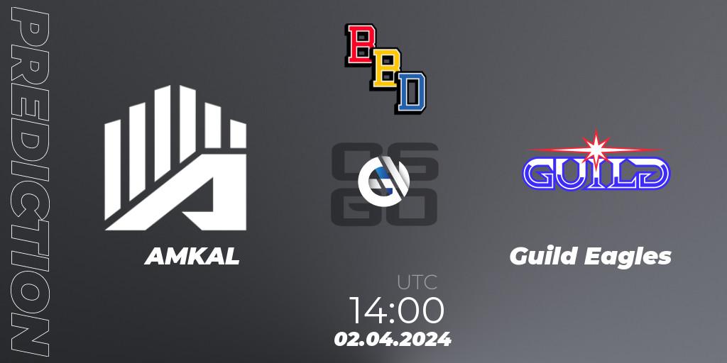 Prognoza AMKAL - Guild Eagles. 02.04.2024 at 14:00, Counter-Strike (CS2), BetBoom Dacha Belgrade 2024: European Qualifier