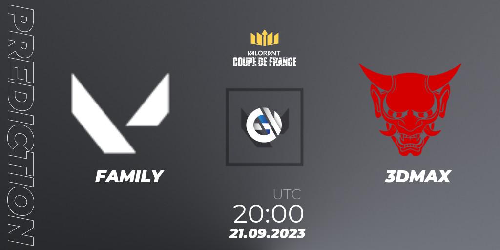 Prognoza FAMILY - 3DMAX. 21.09.23, VALORANT, VCL France: Revolution - Coupe De France 2023