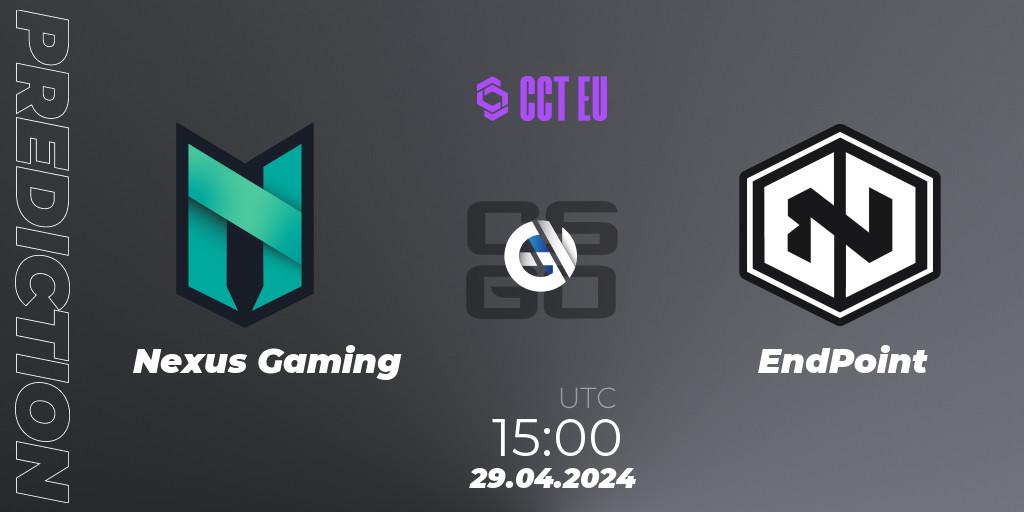 Prognoza Nexus Gaming - EndPoint. 29.04.2024 at 16:15, Counter-Strike (CS2), CCT Season 2 Europe Series 2 