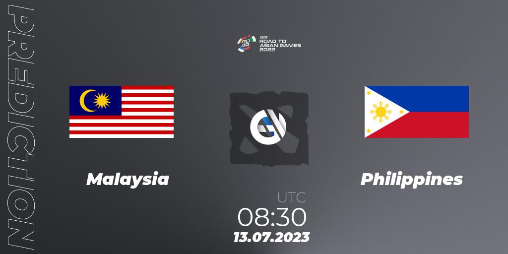 Prognoza Malaysia - Philippines. 13.07.2023 at 08:46, Dota 2, 2022 AESF Road to Asian Games - Southeast Asia