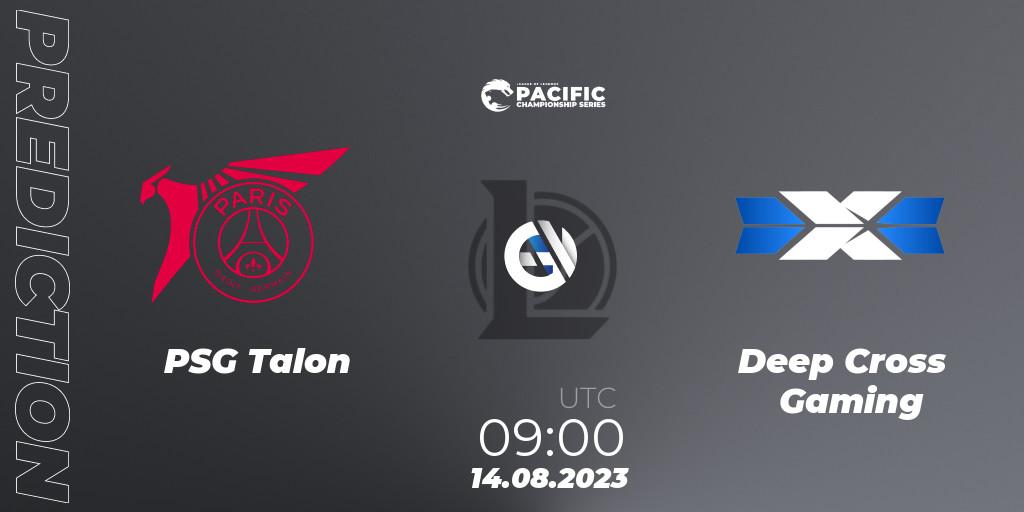 Prognoza PSG Talon - Deep Cross Gaming. 14.08.2023 at 09:00, LoL, PACIFIC Championship series Playoffs
