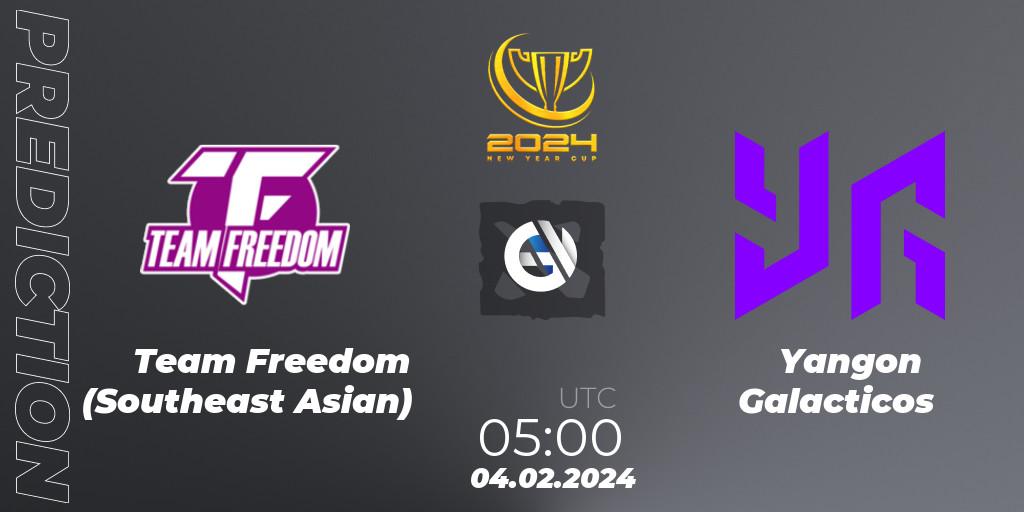 Prognoza Team Freedom (Southeast Asian) - Yangon Galacticos. 04.02.2024 at 05:09, Dota 2, New Year Cup 2024