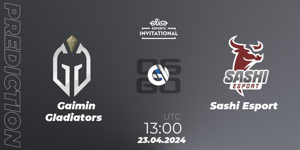 Prognoza Gaimin Gladiators - Sashi Esport. 23.04.24, CS2 (CS:GO), Elisa Invitational Spring 2024