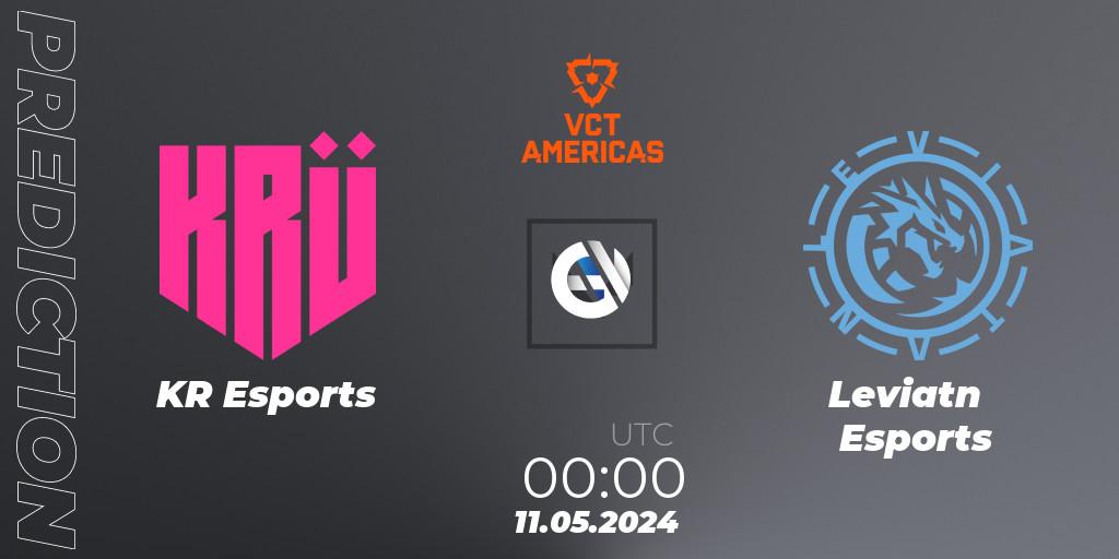 Prognoza KRÜ Esports - Leviatán Esports. 11.05.2024 at 00:10, VALORANT, VCT 2024: Americas League - Stage 1