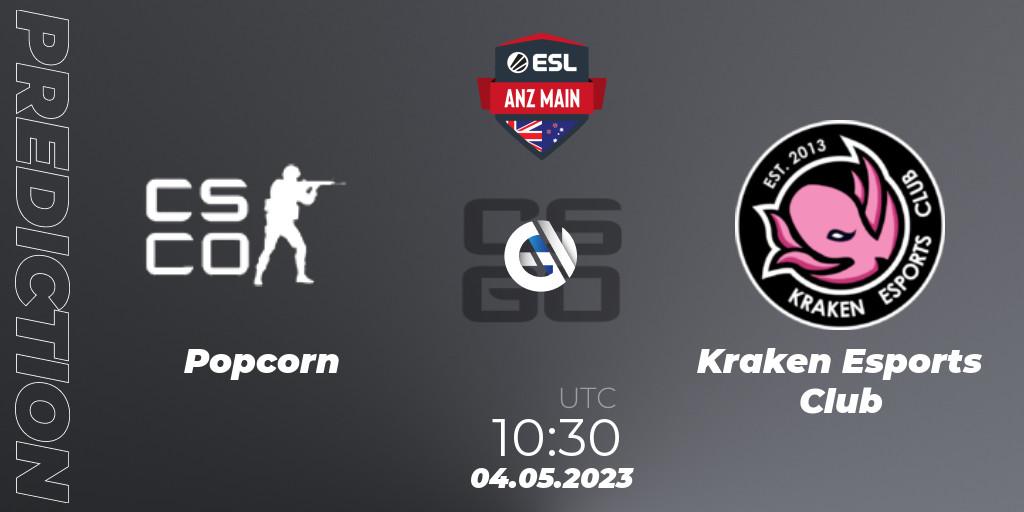Prognoza Popcorn - Kraken Esports Club. 04.05.2023 at 10:30, Counter-Strike (CS2), ESL ANZ Main Season 16