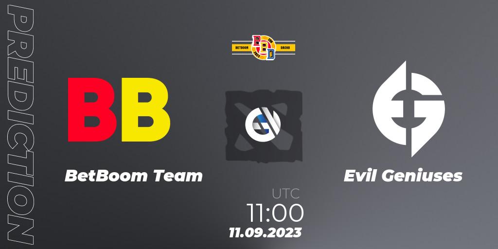 Prognoza BetBoom Team - Evil Geniuses. 11.09.2023 at 12:00, Dota 2, BetBoom Dacha