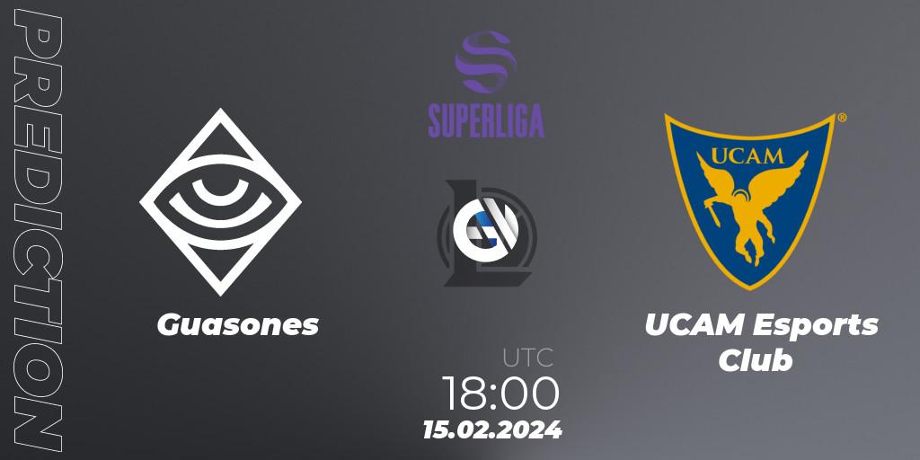 Prognoza Guasones - UCAM Esports Club. 15.02.24, LoL, Superliga Spring 2024 - Group Stage