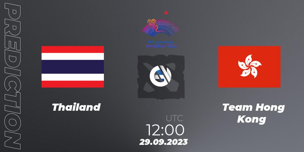 Prognoza Thailand - Team Hong Kong. 29.09.23, Dota 2, 2022 Asian Games