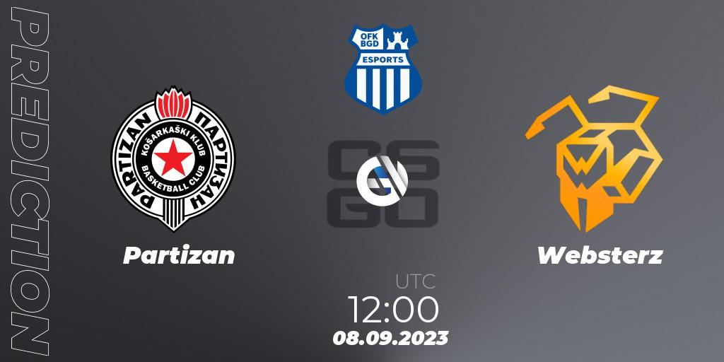 Prognoza Partizan - Websterz. 08.09.23, CS2 (CS:GO), OFK BGD Esports Series #1