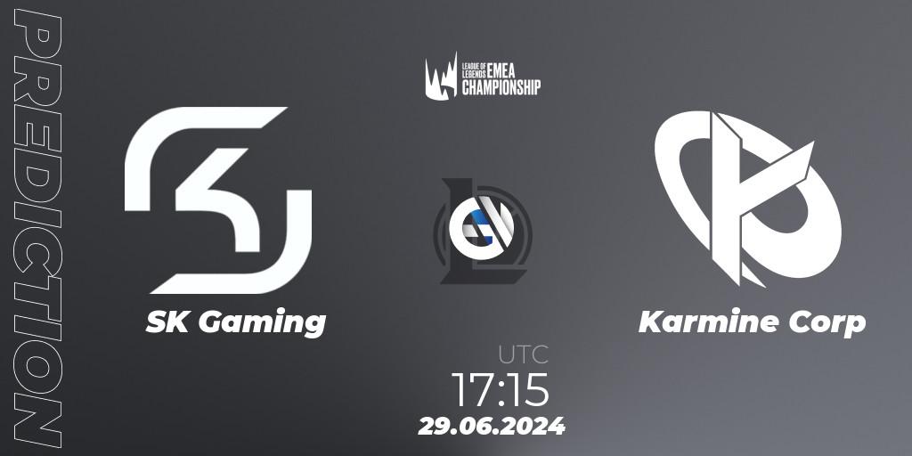 Prognoza SK Gaming - Karmine Corp. 29.06.2024 at 17:15, LoL, LEC Summer 2024 - Regular Season