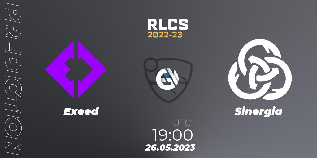 Prognoza Exeed - Sinergia. 26.05.2023 at 19:00, Rocket League, RLCS 2022-23 - Spring: South America Regional 2 - Spring Cup