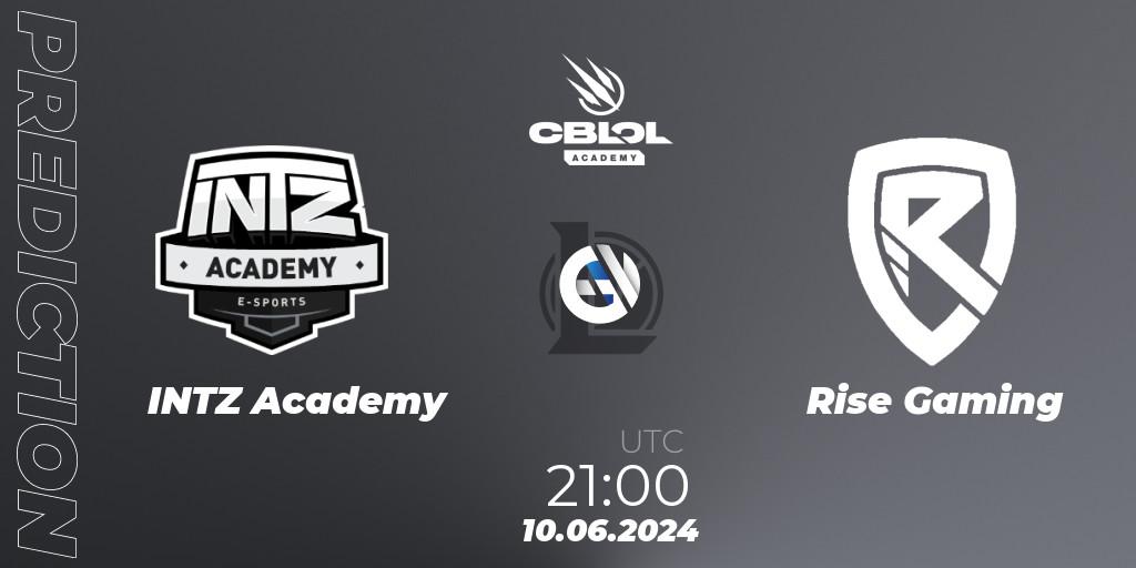 Prognoza INTZ Academy - Rise Gaming. 10.06.2024 at 21:00, LoL, CBLOL Academy 2024